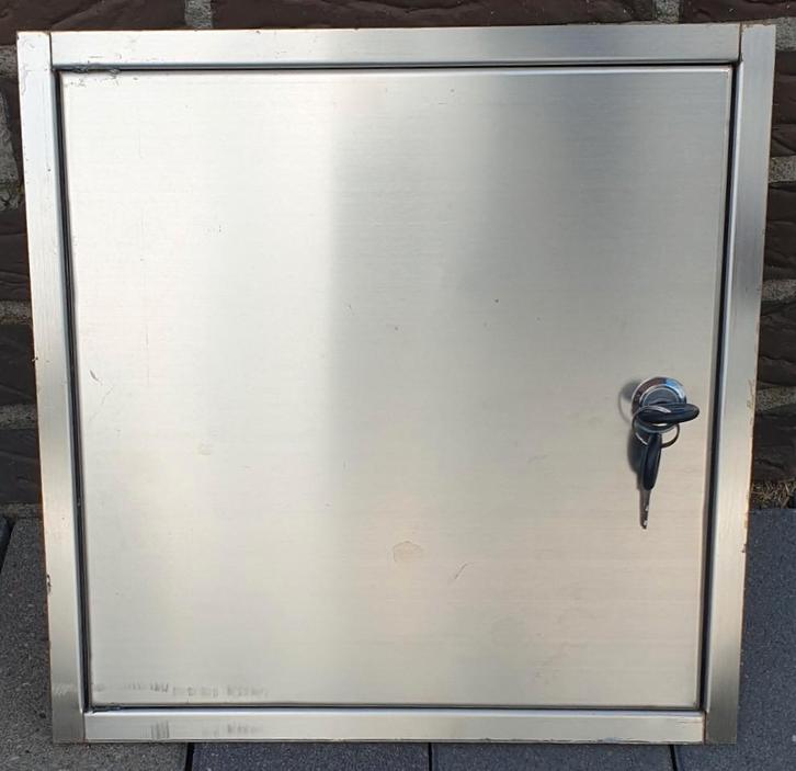 Aluminium Brievenbusdeurtje **NIEUW**, Tuin en Terras, Brievenbussen, Nieuw, Brievenbusklep, Aluminium, Inbouw, Ophalen