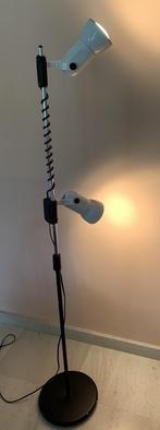 Retro vloerlamp - 2 lampen - zware voet, Maison et Meubles, Enlèvement ou Envoi