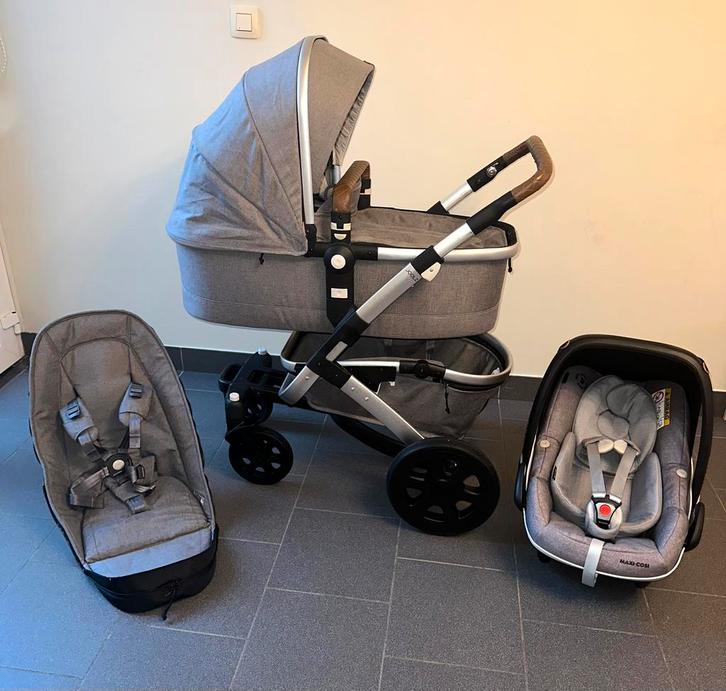 Joolz Geo2 Radiant Grey 3 in 1 - COMPLEET, Kinderen en Baby's, Kinderwagens en Combinaties, Zo goed als nieuw, Kinderwagen, Maxi-Cosi