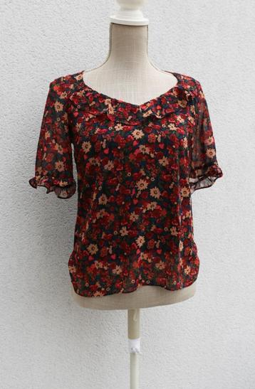 Leuke blouse van Naf Naf, maat S, Zwart, Ophalen of Verzenden, Zo goed als nieuw, Maat 36 (S)