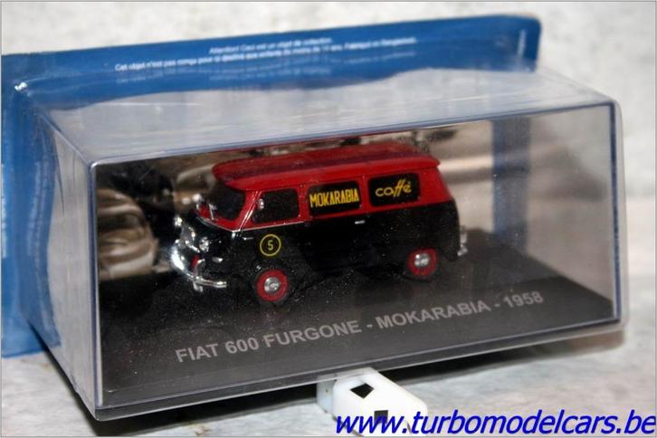 Fiat 600 Furgone Koffie 1958 1/43 Eaglemoss, Hobby en Vrije tijd, Modelauto's | 1:43, Nieuw, Auto, Overige merken, Ophalen of Verzenden