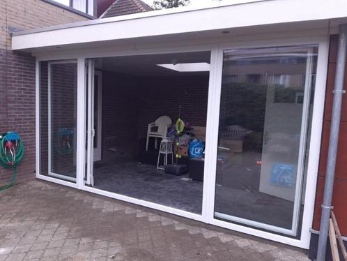 4 delige schuifpuien wit kunststof 5000 x 2100, Doe-het-zelf en Bouw, Raamkozijnen en Schuifdeuren, Nieuw, Schuifpui, Kunststof