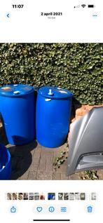 Plastice tonnen. 200 l, Tuin en Terras, Regentonnen, 150 liter of meer, Ophalen, Gebruikt, Kunststof