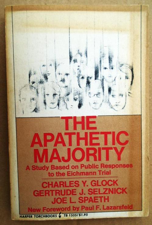 The Apathetic Majority [Study on Eichmann trial] - 1970, Verzamelen, Militaria | Tweede Wereldoorlog, Overige soorten, Boek of Tijdschrift
