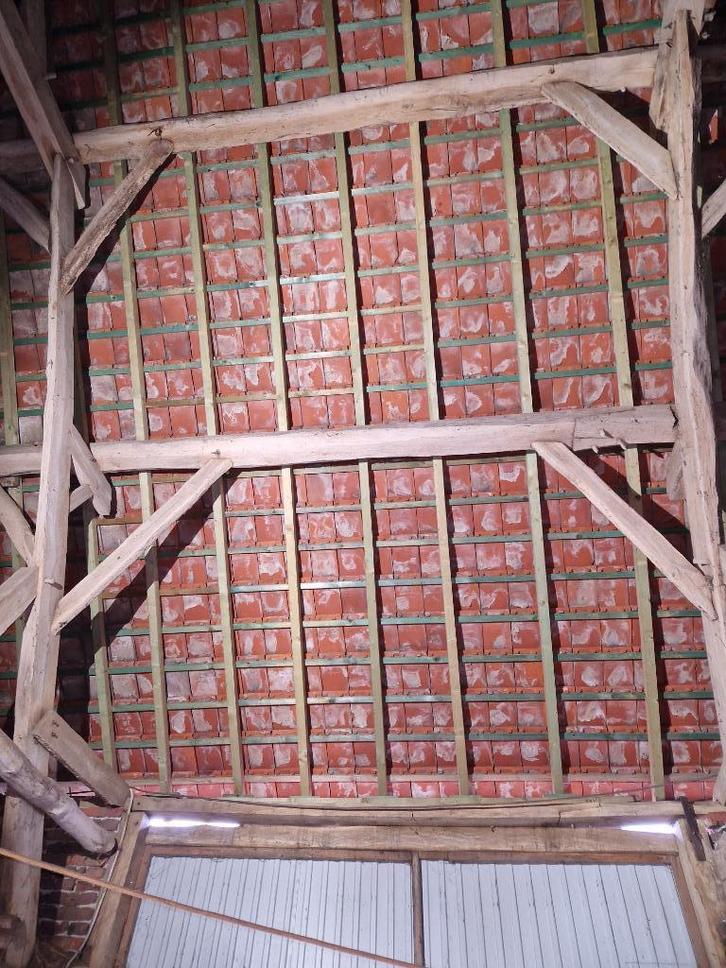 Eiken balken / spanten, Doe-het-zelf en Bouw, Hout en Planken, Gebruikt, Eiken, 300 cm of meer, 50 mm of meer, Ophalen