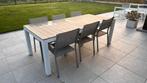Tuintafel aluminum met 6 stoelen, Tuin en Terras, Ophalen, Aluminium