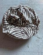 Comfortabele Hervulbare zitzak met zebra print. (GEVULD), Ophalen, Zo goed als nieuw, Zwart, Zitzak