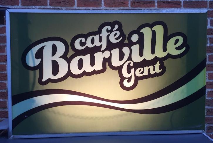 Boîte à lumière Café Barville, Klein Turkije,  Gent, Collections, Marques & Objets publicitaires, Utilisé, Table lumineuse ou lampe (néon)