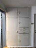 Vintage inbouwkast met diepe lades – 235 x 154 cm, Huis en Inrichting, Ophalen, Gebruikt, 200 cm of meer, 75 cm of meer