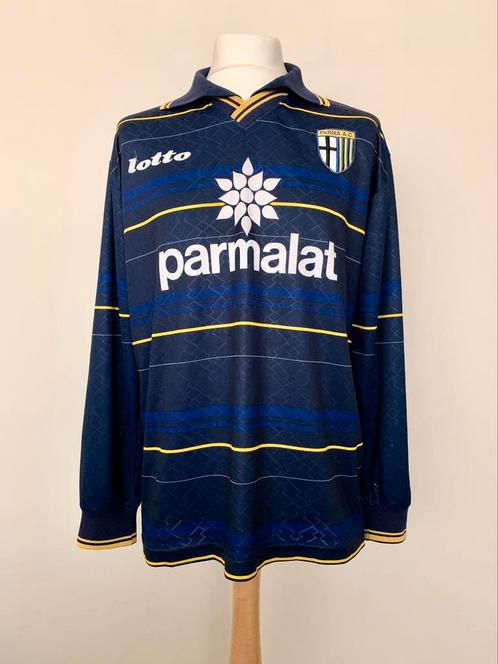 Parma Calcio 1998-1999 Third Orlandini match worn shirt, Sport en Fitness, Voetbal, Gebruikt, Shirt, Maat XL