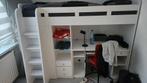Stapelbed met bureau en matras en bureaustoel, Stapelbed
