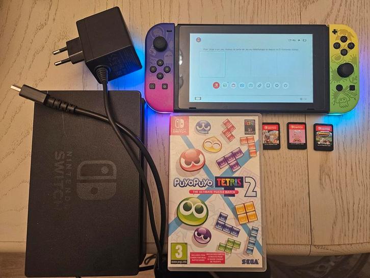Nintendo switch met 4 games, Games en Spelcomputers, Spelcomputers | Nintendo Switch, Zo goed als nieuw, Ophalen of Verzenden
