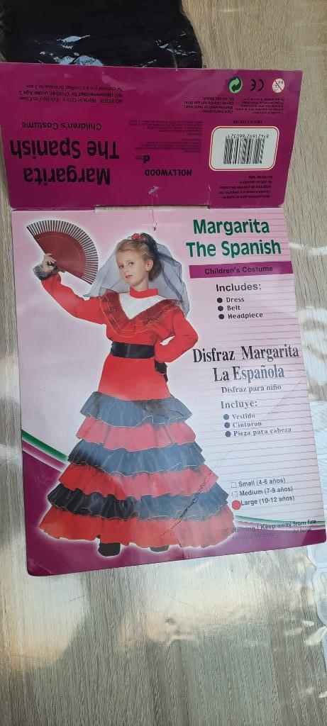 Verkleedpak Spaanse Margarita, Kinderen en Baby's, Kinderkleding | Overige, Zo goed als nieuw, Meisje, Ophalen