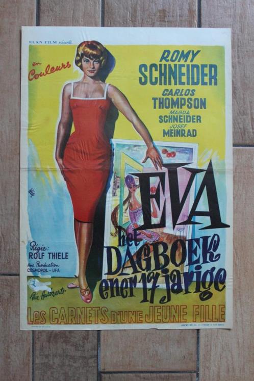 filmaffiche Romy Schneider die halbzarte 1959 filmposter, Verzamelen, Posters, Zo goed als nieuw, Film en Tv, A1 t/m A3, Rechthoekig Staand