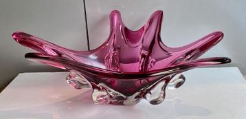 Vintage cristallen Murano schaal beschikbaar voor biedingen