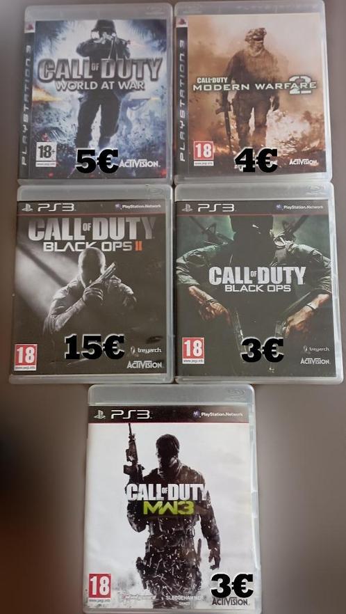 Lot Call of Duty ps3 Games, Games en Spelcomputers, Games | Sony PlayStation 3, Zo goed als nieuw, Shooter, 2 spelers, Gekoppelde computers