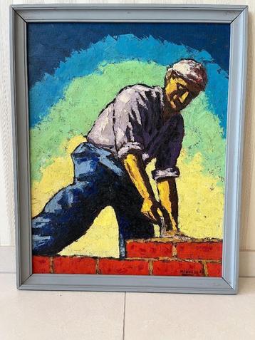 Schilderij “Metser” van H. Minnebo beschikbaar voor biedingen