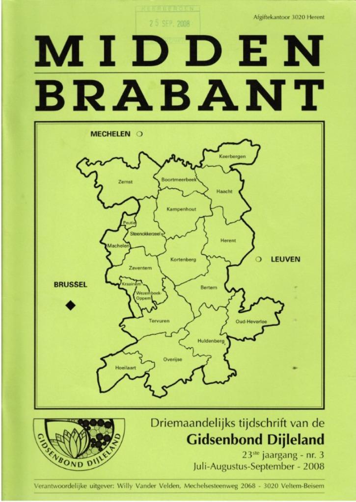 Midden Brabant Gidsenbond Dijleland 10st, Boeken, Tijdschriften en Kranten, Zo goed als nieuw, Overige typen, Ophalen of Verzenden