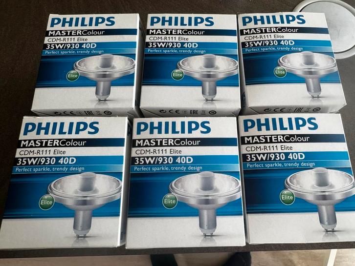 6x Philips CDM-R111 Elite 35W/930 40D Nieuw/Nouveau/New, Huis en Inrichting, Lampen | Losse lampen, Nieuw, Overige typen, 60 watt of meer