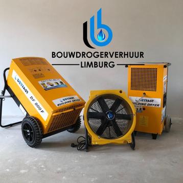 Bouwdrogers ontvochtiger te huur 5€/dag, Enlèvement, Comme neuf, Ventilateur