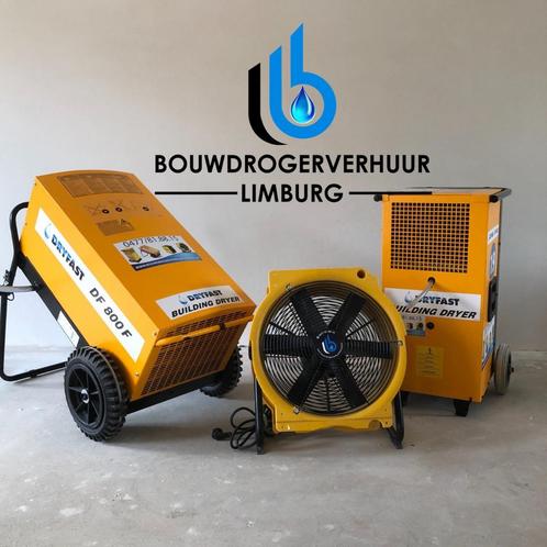 Bouwdrogers ontvochtiger te huur 5€/dag, Doe-het-zelf en Bouw, Ventilatie en Afzuiging, Zo goed als nieuw, Ventilator, Ophalen