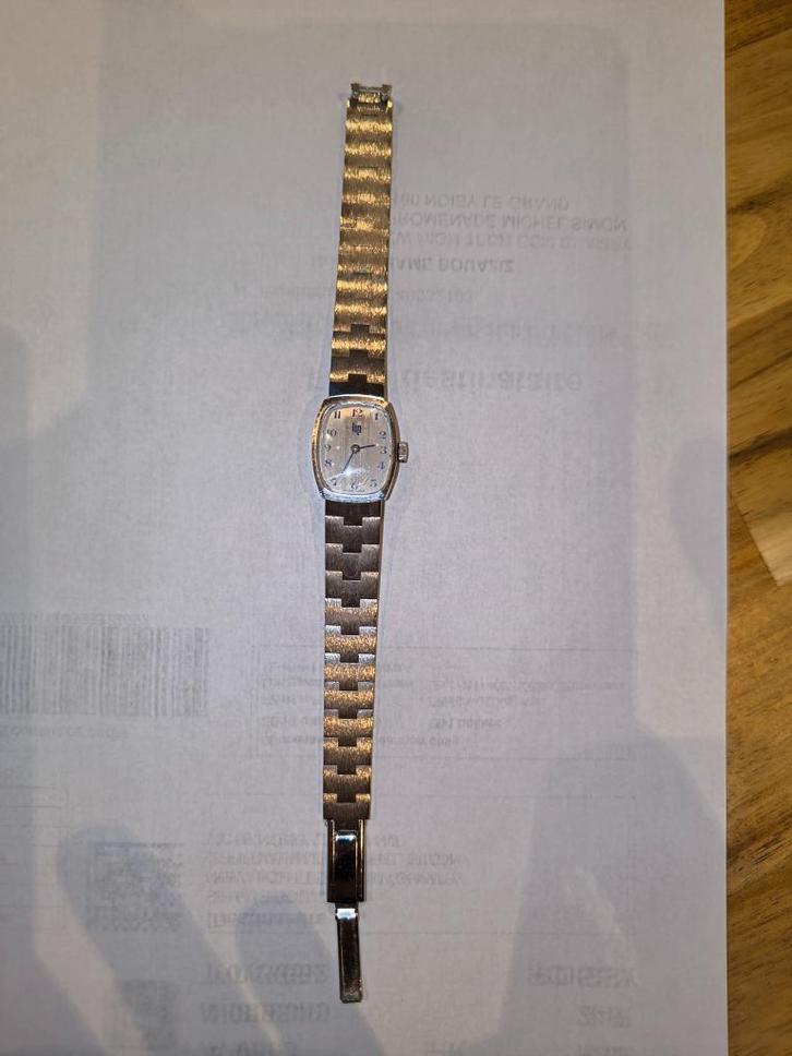 Montre LIP années 70, Handtassen en Accessoires, Horloges | Antiek, Polshorloge, Overige merken, Staal, 1960 of later, Met bandje