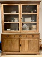 Teakhouten vitrinekast in zeer goede staat, Huis en Inrichting, Kasten | Vitrinekasten, Ophalen, Zo goed als nieuw