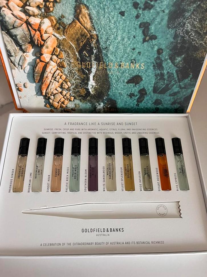 Goldfield & Banks-discovery set 10x2ml parfum, Handtassen en Accessoires, Uiterlijk | Parfum, Zo goed als nieuw, Ophalen of Verzenden