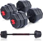 Halterset -  Verstelbare Dumbells en Barbell, Ophalen of Verzenden, Nieuw, Benen, Halterset