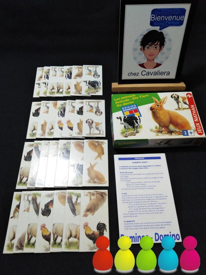 Domino des Animaux - Jeu d'éveil - Jeux Nathan, Hobby & Loisirs créatifs, Jeux de société | Autre, Comme neuf, 1 ou 2 joueurs