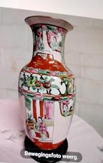 Chinese vaas en bord op staander, Antiquités & Art, Antiquités | Vases, Enlèvement ou Envoi
