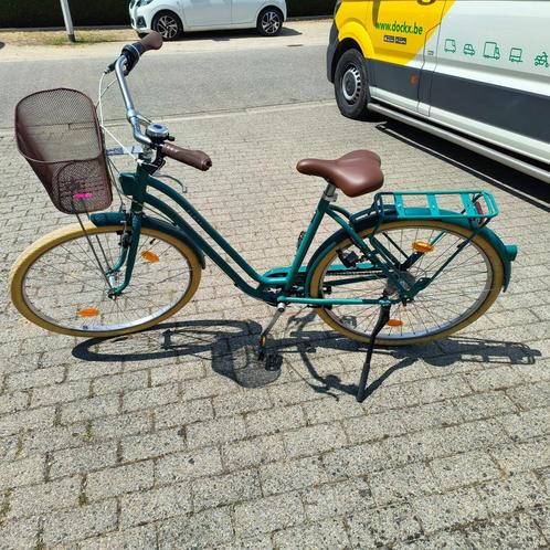 Groene meisjesfiets met versnellingen (12 tot 14 jaar), Fietsen en Brommers, Fietsen | Meisjes, Zo goed als nieuw, Handrem, Versnellingen