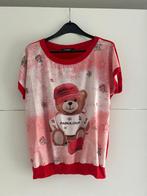 Julie Mode rode T-shirt met beer, Manches courtes, Julie Mode, Enlèvement ou Envoi, Comme neuf