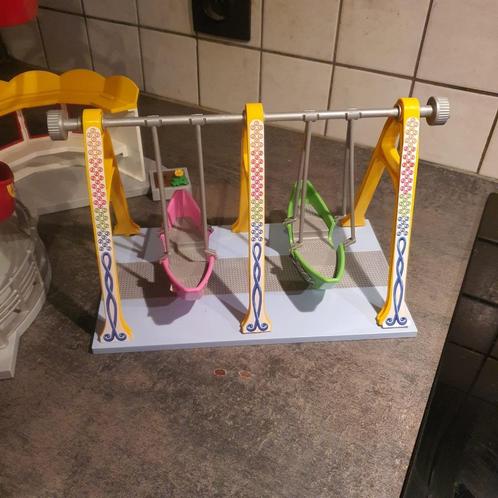 playmobil speelsets : kermis schommel, pingiun en grote poli, Kinderen en Baby's, Speelgoed | Playmobil, Zo goed als nieuw, Complete set