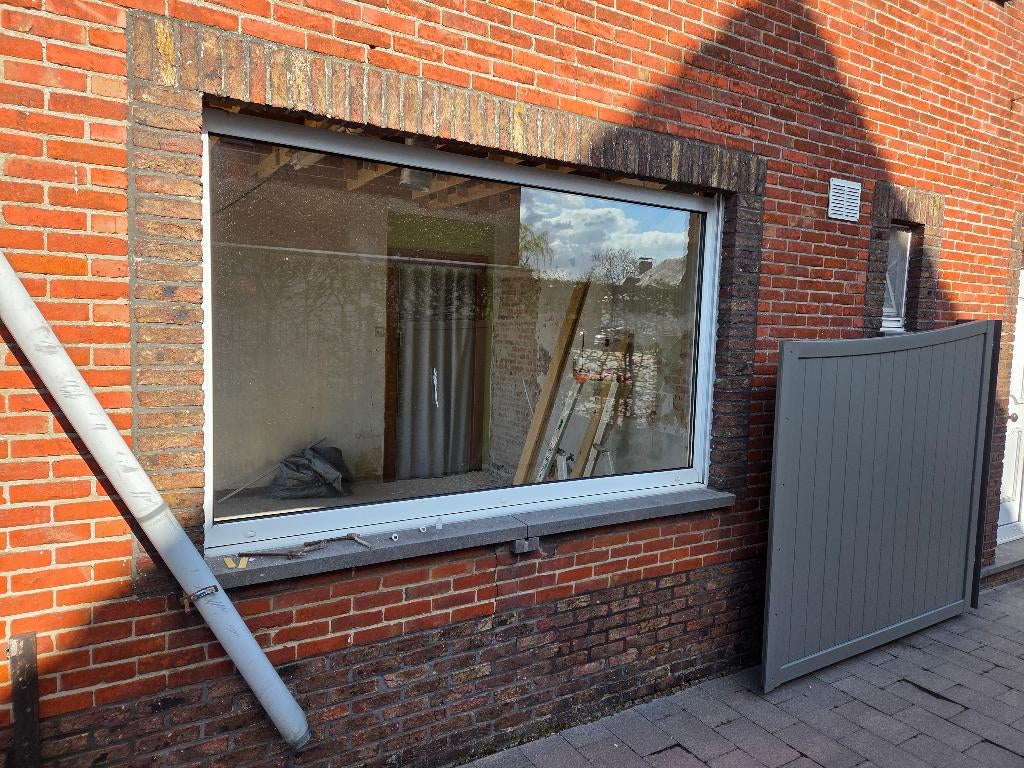 Raam PVC wit dubbel glas, Doe-het-zelf en Bouw, Ophalen, Gevelraam of Ruit, Gebruikt, 80 tot 120 cm