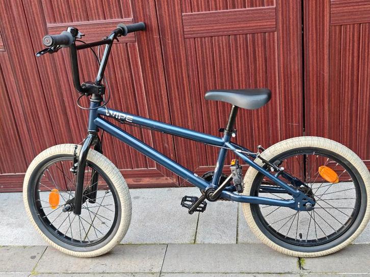 Vélo BMX BTWIN pour enfants 18" WIPE 500 BLEU, Vélos & Vélomoteurs, Vélos | BMX & Freestyle, Comme neuf, 16 à 20 pouces, Enlèvement