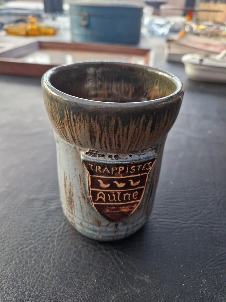 Rare gobelet/chope en grès vintage de l'Abbaye d'Aulne, Collections, Enlèvement ou Envoi