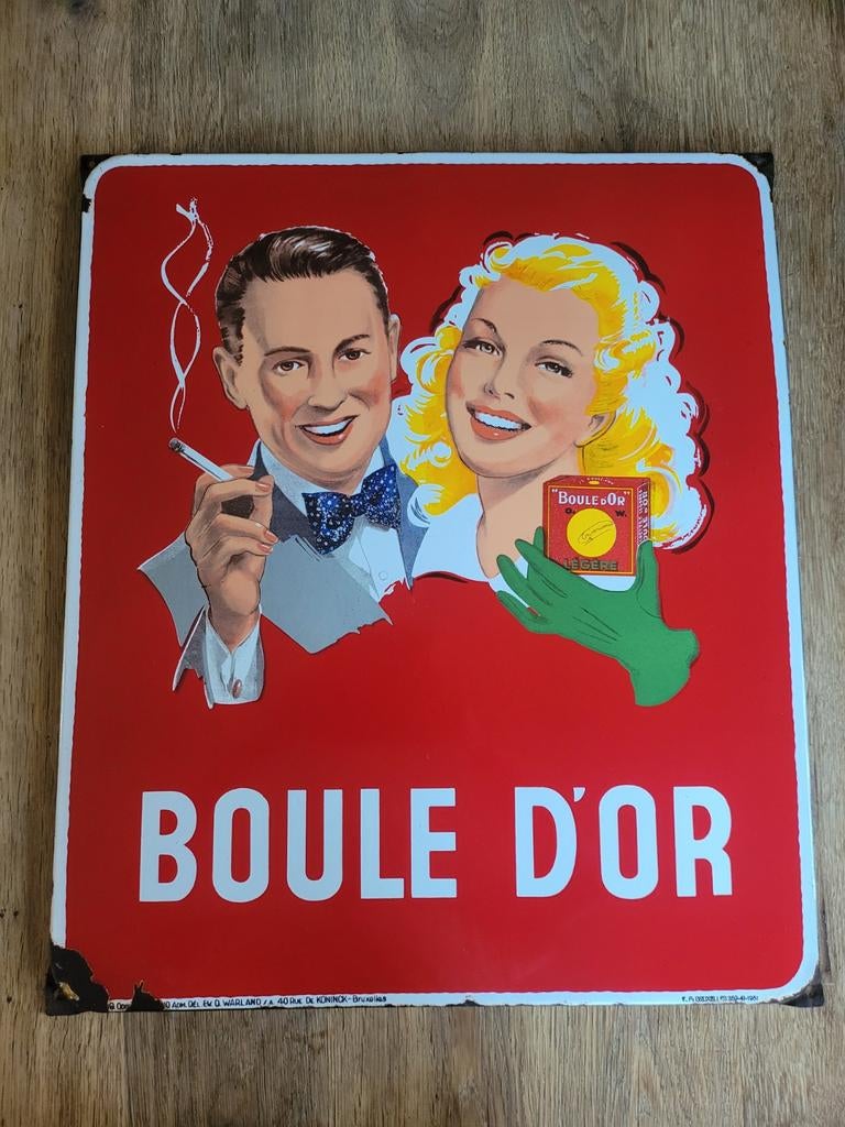 Plaque émaillée Boule d'or 1951, Enlèvement ou Envoi