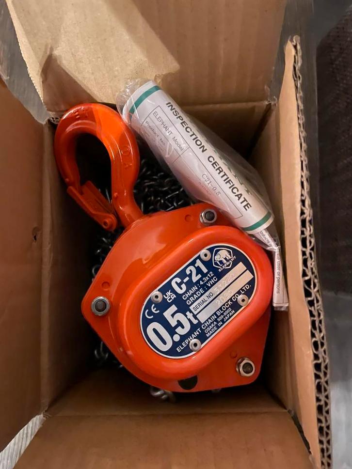 Eléphant 500kg, 3 mètres, palan manuel, neuf, Bricolage & Construction, Treuils et Palans, Neuf, Enlèvement ou Envoi