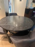 Eettafel rond + 4 stoelen, Ophalen, Zo goed als nieuw, Rond