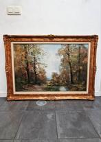 Boslandschap - brocante - Onbekende schilder 110x80 cm, Ophalen