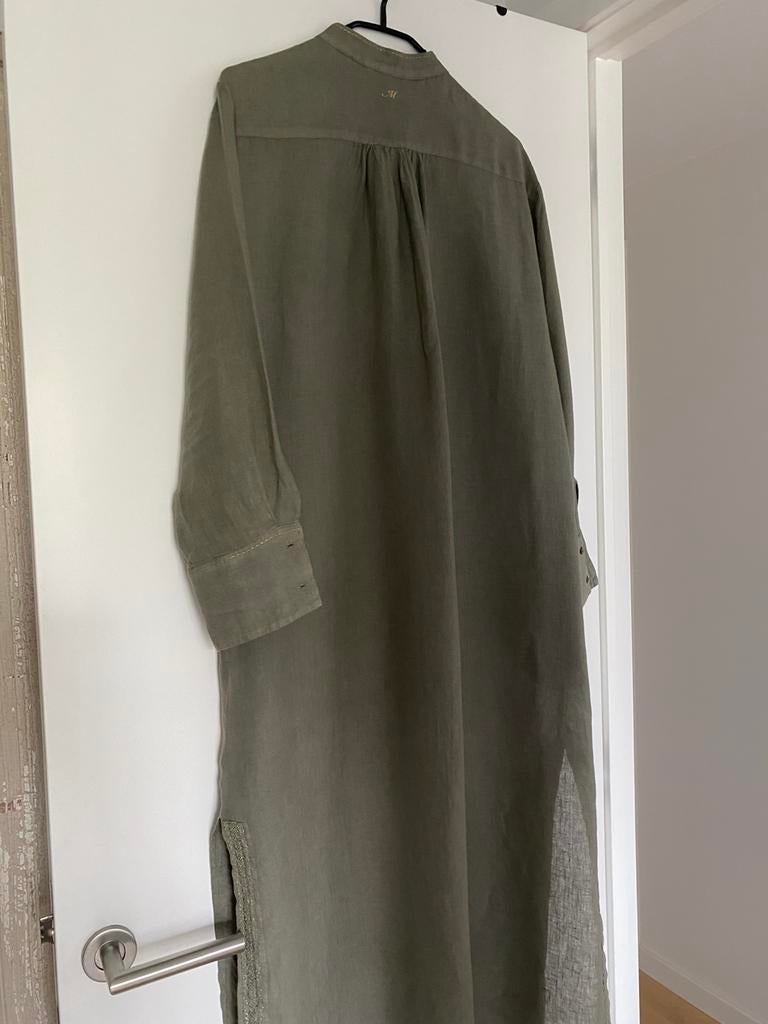 MASON’S kleedje in kaki kleur ,linnen stof en heel luchtig, Vêtements | Femmes, Robes, Enlèvement ou Envoi, Comme neuf, Vert, Sous le genou