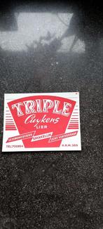 Oud bieretiket triple oude br. CUYKENS lier, Verzamelen, Biermerken, Ophalen