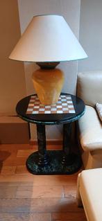 Table d'échecs faite main en pierre naturelle, 55 à 75 cm, Klassiek, Rond, Comme neuf