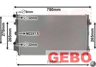 Audi A1 2010 t/m 2014 radiateur 2.0 TFSI 6R0 121 253 R, Neuf, -, Audi, -