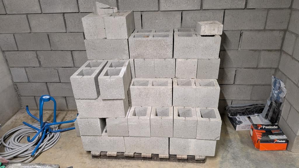 Holle betonblokken 39*19*19 - 60 stuks, Enlèvement