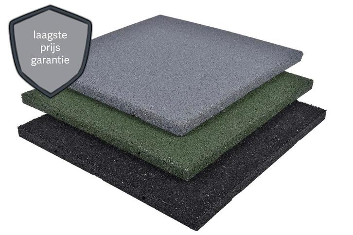 Rubberen Tuin Tegels 50 x 50 x 2.5cm Zwart €4,95,- per stuk, Tuin en Terras, Tegels en Klinkers, Nieuw, Terrastegels, Rubber, Ophalen of Verzenden
