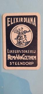 Carte à jouer Steendorp_Elixir Diana distillerie_noir_179, Enlèvement ou Envoi, Utilisé, Carte(s) à jouer