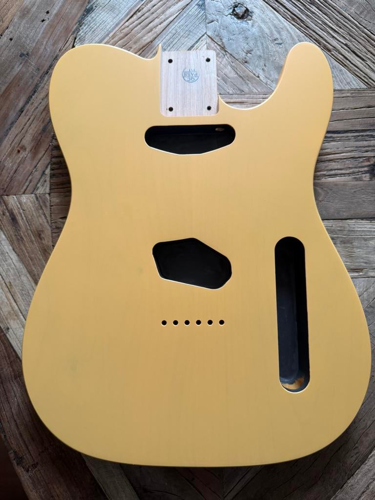 Telecaster body Butterscotch Blond nitro satin Alder, Verzenden, Nieuw