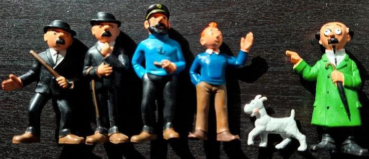Petites figurines Tintin (EL), Collections, Statues & Figurines, Utilisé, Autres types, Enlèvement ou Envoi
